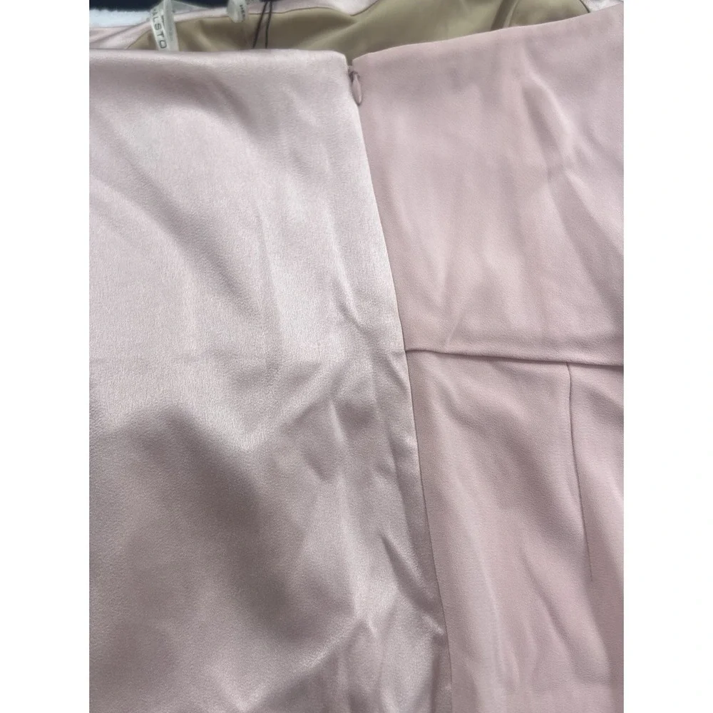 NWT Halston Heritage 'Barely Pink' Strapless Gown with Silk Overlay Size 10 - Picture 12 of 15